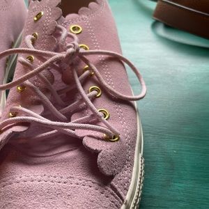 Converse purple and gold scallop sneakers